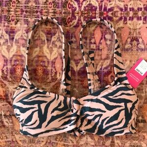 Target animal print bikini top sz XS NWT